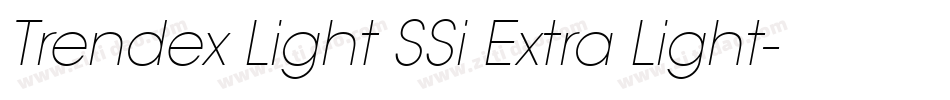 Trendex Light SSi Extra Light字体转换